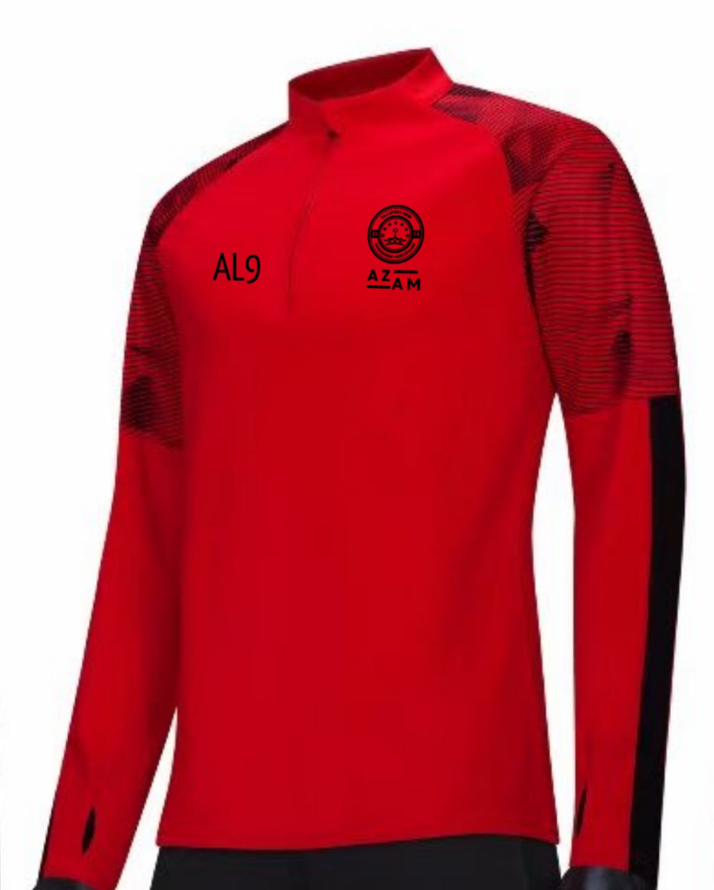 Trainingsjacke in Rot-Schwarz