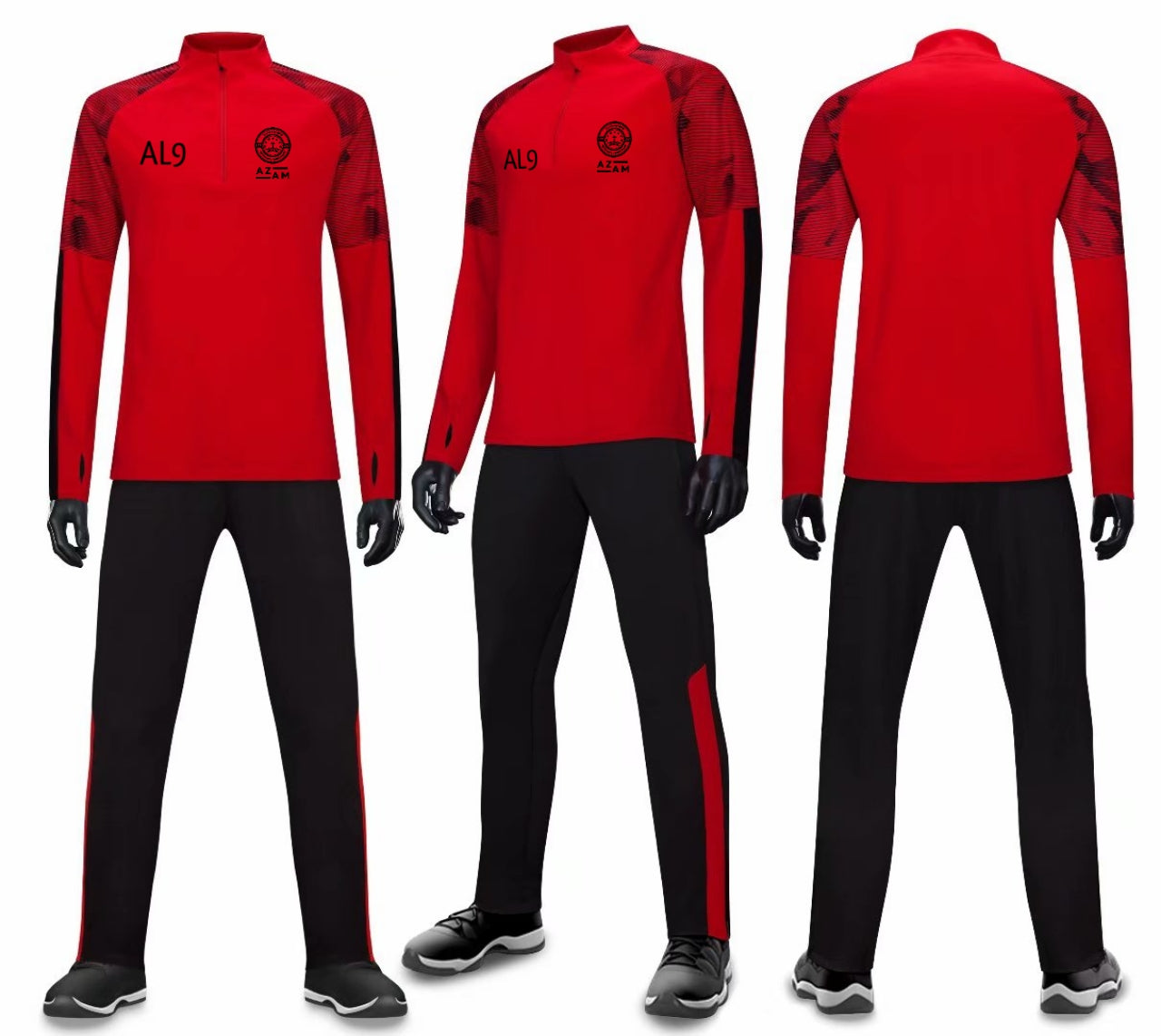 Trainingsjacke in Rot-Schwarz