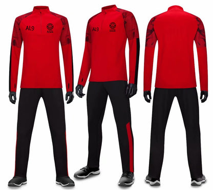 Trainingsjacke in Rot-Schwarz