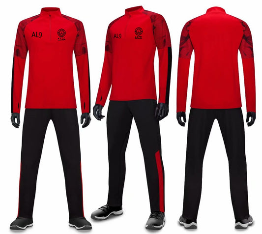Trainingsjacke in Rot-Schwarz
